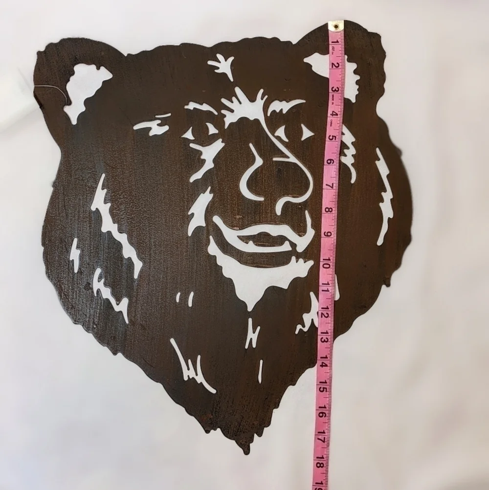 Bear Metal Cutout Wall Decor